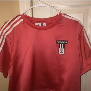 silk adidas crop top